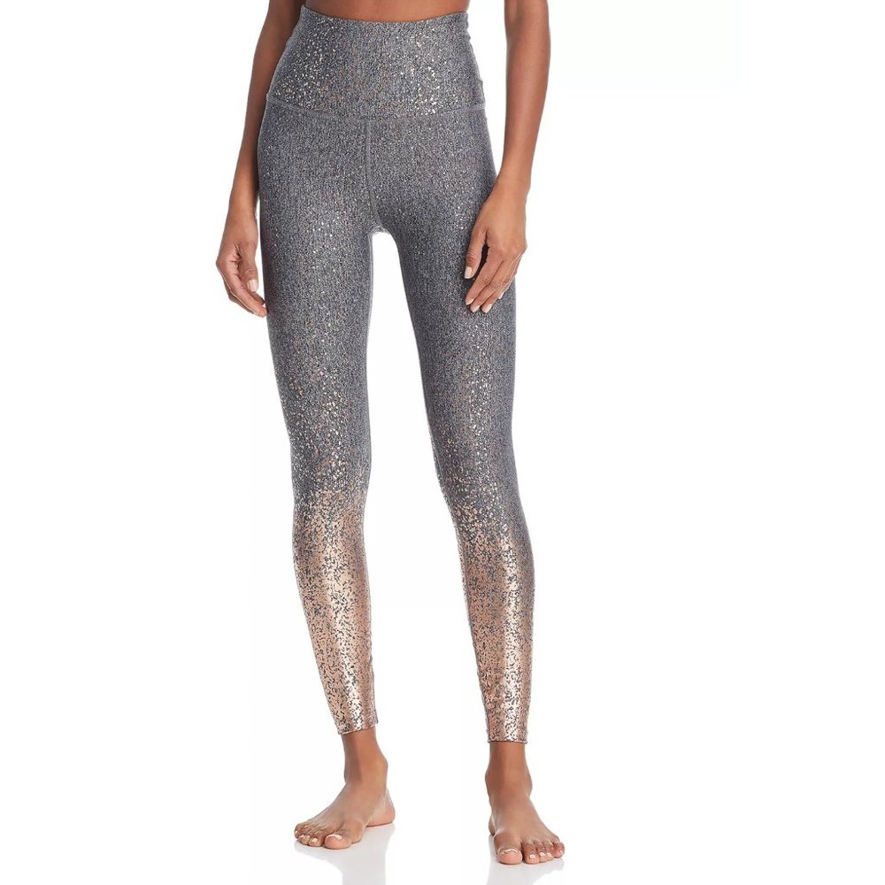 Beyond Yoga Alloy Ombre Speckled Shimmer Midi Leggings